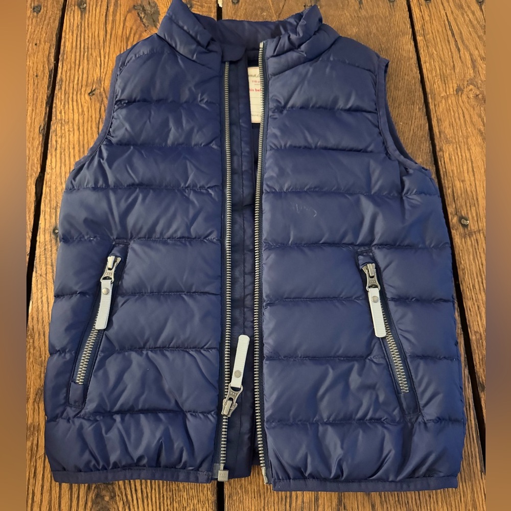 Kids Blue Puffer Vest hanna andersson